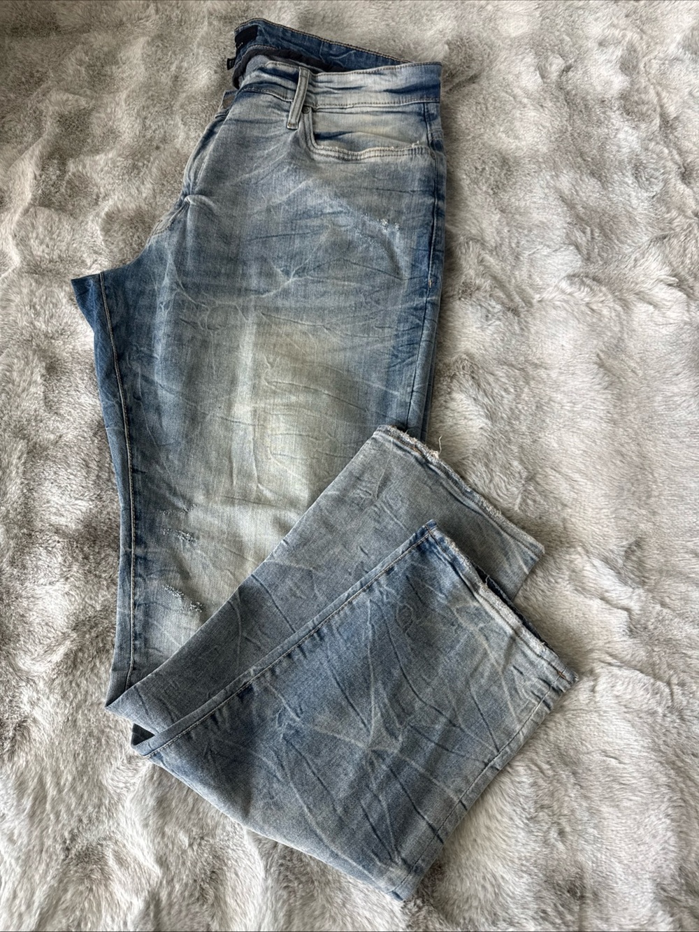 Jordan Craig Legacy Edition Men's Jeans 36x34 Blue Bleached Size 42x 32-0418